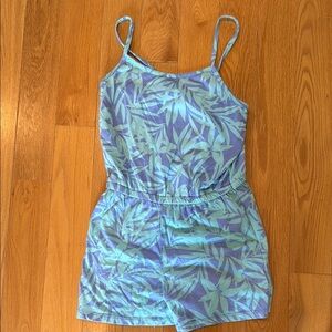 Old Navy Kids Blue and Green Tropical Romper